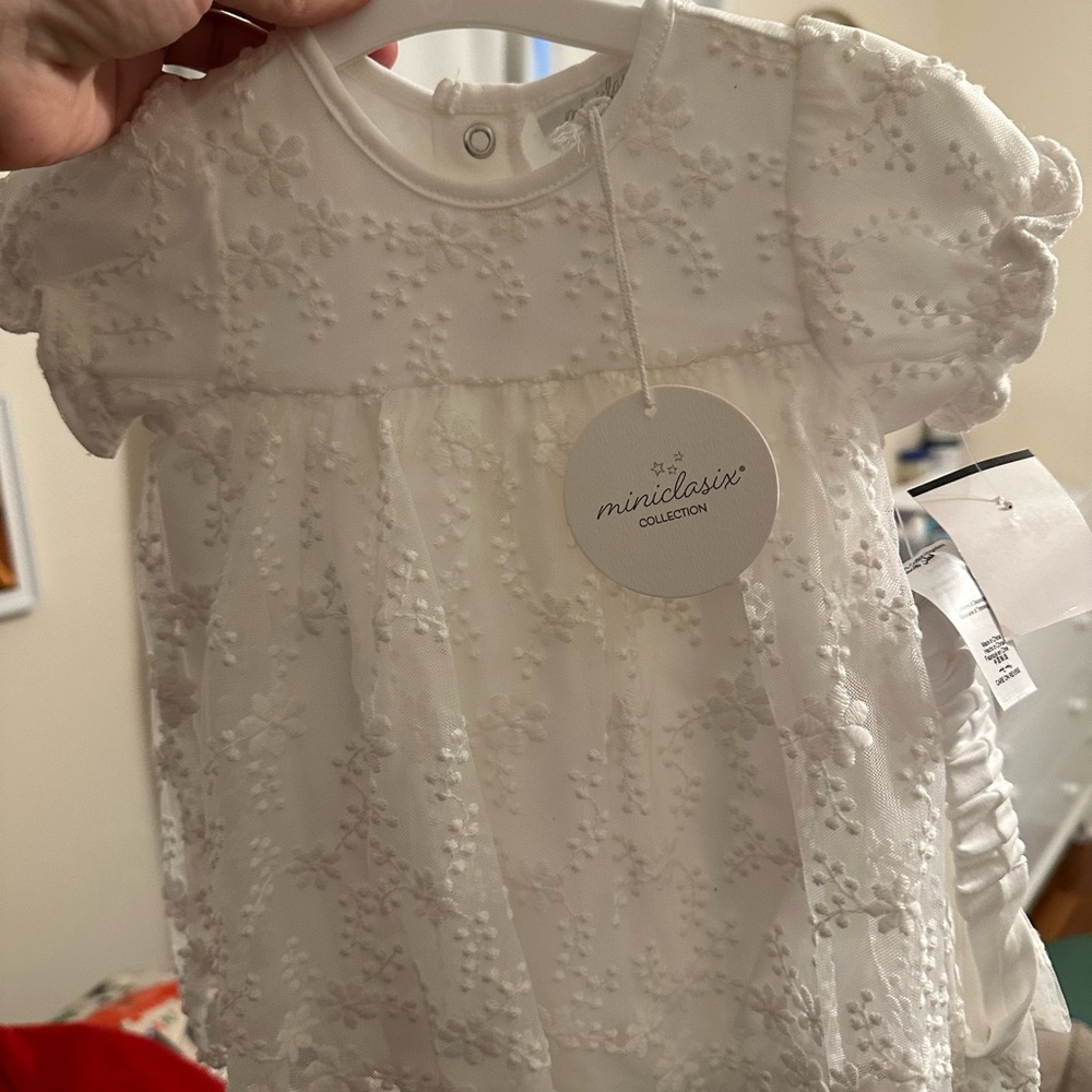 NWT White lacy baby Dress